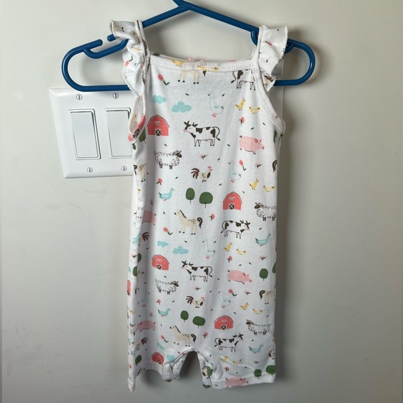 HB Farm Animal Print Sleeveless Romper with Bow 18 Month Baby - Picture 6 of 6